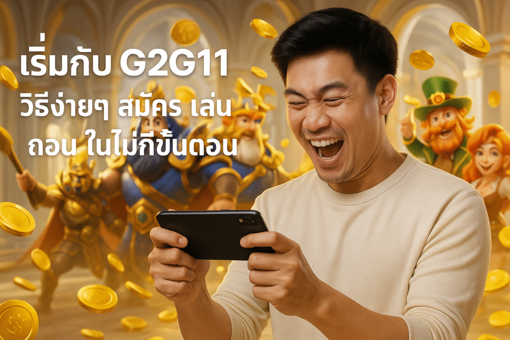 เริ่มกับ G2G11 วิธีง่ายๆ สมัคร เล่น ถอน ในไม่กี่ขั้นตอน